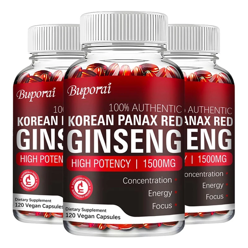 Ginkgo Biloba Extract - Cápsulas de ginseng Panax vermelho coreano